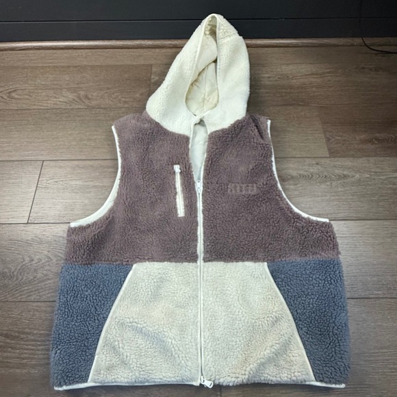 Kith Sherpa Vest Men's Hoodie Colorblock, Zip closure, Pockets, Lined Size Large - Picture 2 of 14